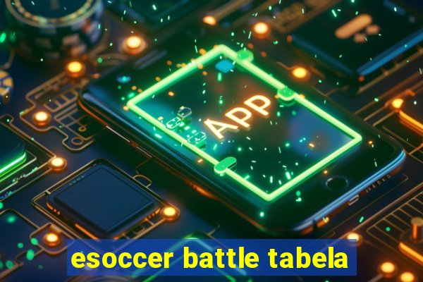 esoccer battle tabela